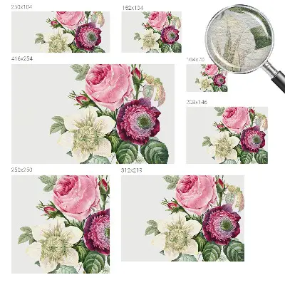 Papier peint intissé imprimé bouquet de fleurs