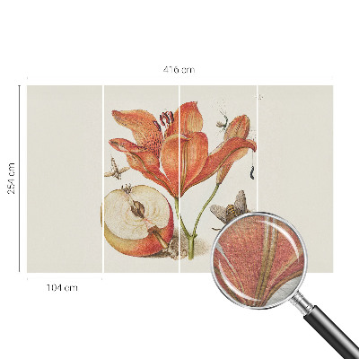 Papier peint panoramique intissé moderne Botanická ilustrácia