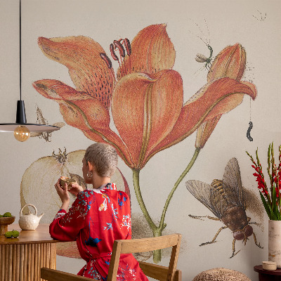 Papier peint panoramique intissé moderne Botanická ilustrácia