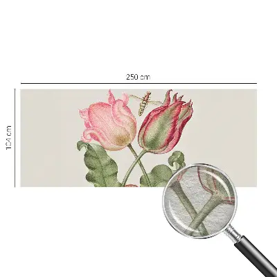 Papier peint photographique sur tissu non tissé beauté des tulipes