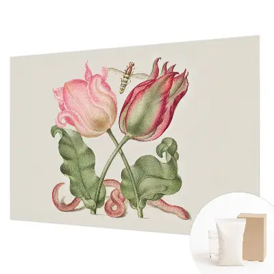 Papier peint photographique sur tissu non tissé beauté des tulipes