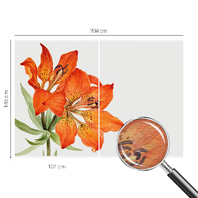 Papier peint photographique avec un motif de lys orange