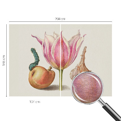 Papier peint photographique salon avec un motif naturel évoquant une symbiose