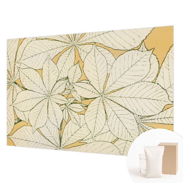 Tapisserie murale avec motif de feuilles de châtaignier