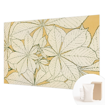 Tapisserie murale avec motif de feuilles de châtaignier