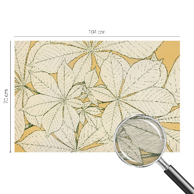 Tapisserie murale avec motif de feuilles de châtaignier