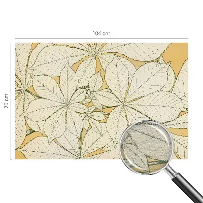 Papier peint photographique sur tissu non tissé feuilles de châtaignier