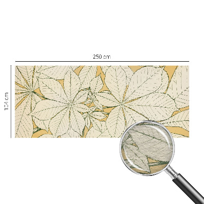 Tapisserie murale avec motif de feuilles de châtaignier