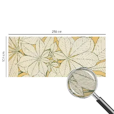 Papier peint photographique sur tissu non tissé feuilles de châtaignier