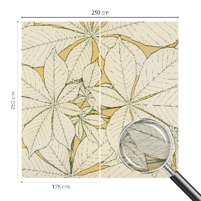 Tapisserie murale avec motif de feuilles de châtaignier