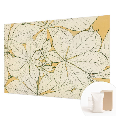 Tapisserie murale avec motif de feuilles de châtaignier