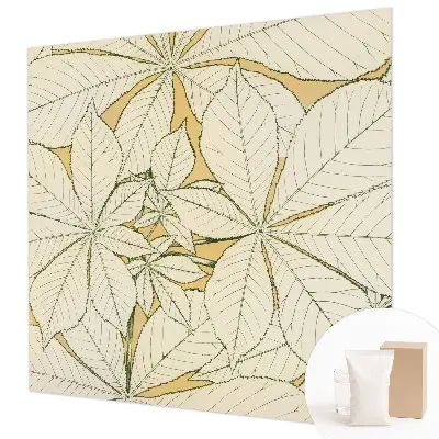 Papier peint photographique sur tissu non tissé feuilles de châtaignier