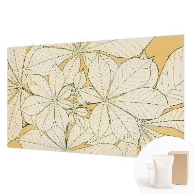 Tapisserie murale avec motif de feuilles de châtaignier