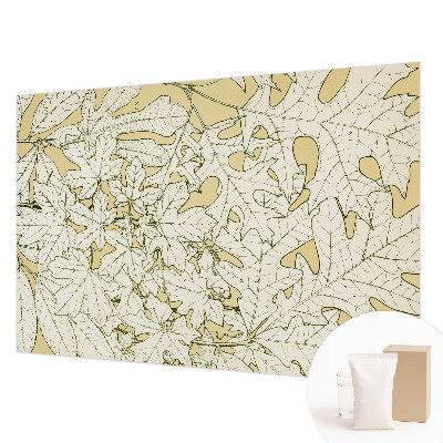 Papier peint photo avec un motif de feuilles d'arbre