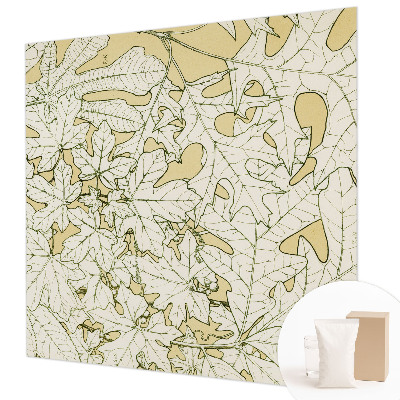Papier peint photo avec un motif de feuilles d'arbre