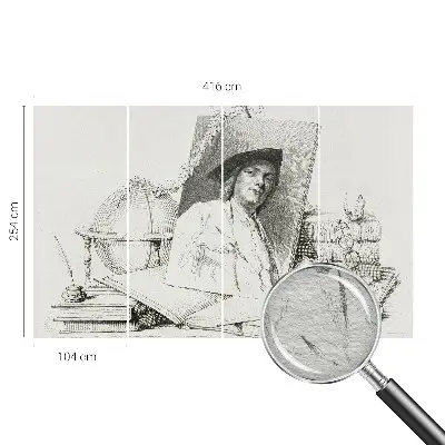 Papier peint photo sur tissu non tissé Portrait artistique