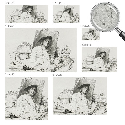 Papier peint chambre moderne Umelecký portrét