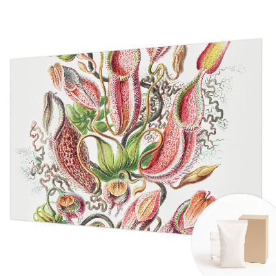 Papier peint panoramique intissé avec un motif détaillé de plantes