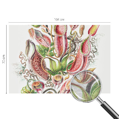 Papier peint panoramique intissé avec un motif détaillé de plantes