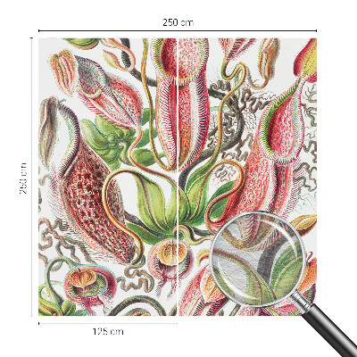 Papier peint panoramique intissé avec un motif détaillé de plantes