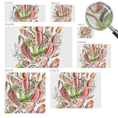 Papier peint panoramique intissé avec un motif détaillé de plantes