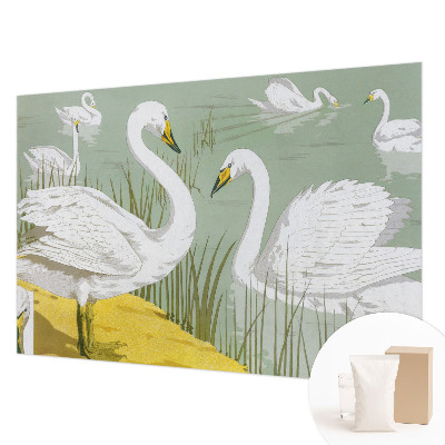 Papier peint panoramique enfant avec le motif Lac aux cygnes
