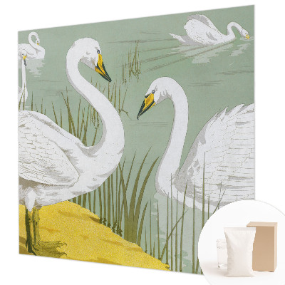 Papier peint panoramique enfant avec le motif Lac aux cygnes
