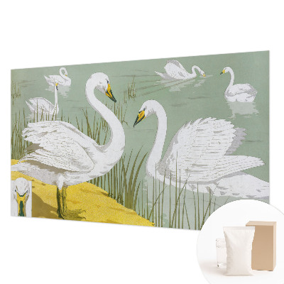 Papier peint panoramique enfant avec le motif Lac aux cygnes