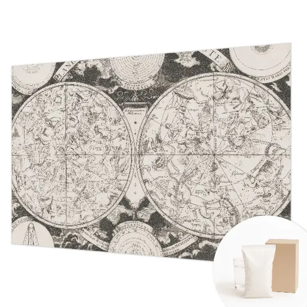 Papier peint panoramique tendance avec une carte des étoiles