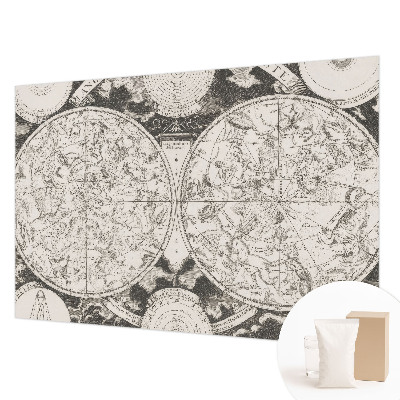 Papier peint panoramique tendance avec une carte des étoiles