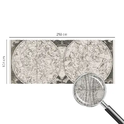 Papier peint panoramique tendance avec une carte des étoiles