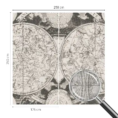 Papier peint panoramique tendance avec une carte des étoiles
