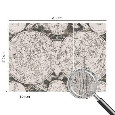 Papier peint panoramique tendance Hviezdna mapa