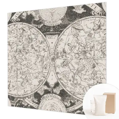Papier peint panoramique tendance avec une carte des étoiles