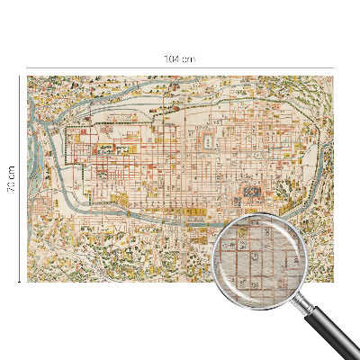 Papier peint panoramique haut de gamme avec un motif de carte ancienne