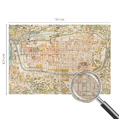 Papier peint panoramique haut de gamme avec un motif de carte ancienne