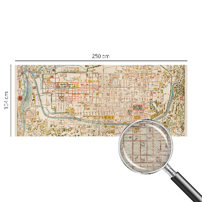 Papier peint panoramique haut de gamme avec un motif de carte ancienne