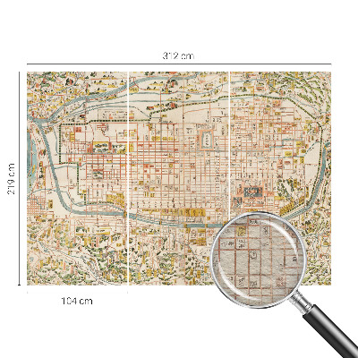 Papier peint panoramique haut de gamme Starožitná mapa