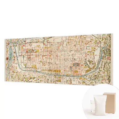 Papier peint panoramique haut de gamme avec un motif de carte ancienne