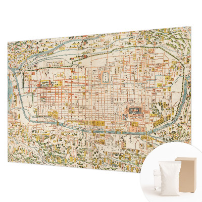 Papier peint panoramique haut de gamme avec un motif de carte ancienne