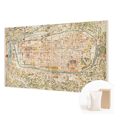 Papier peint panoramique haut de gamme avec un motif de carte ancienne