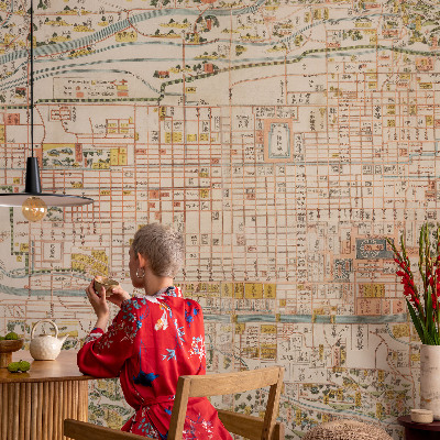 Papier peint panoramique haut de gamme Starožitná mapa