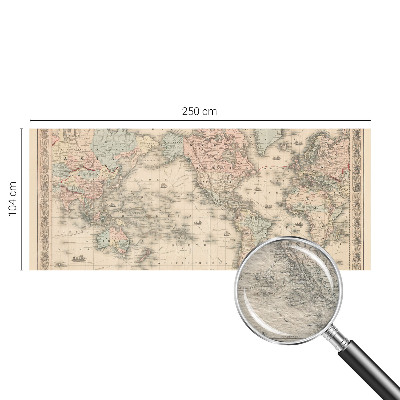 Papier peint panoramique facile à poser avec un motif de carte historique