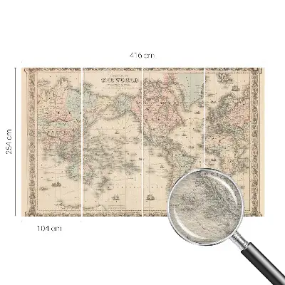 Papier peint photo grand format pour le mur Carte historique