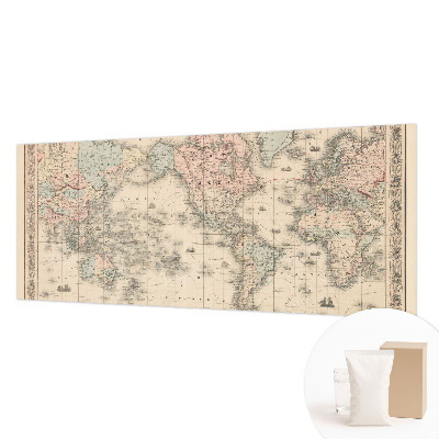 Papier peint panoramique facile à poser avec un motif de carte historique