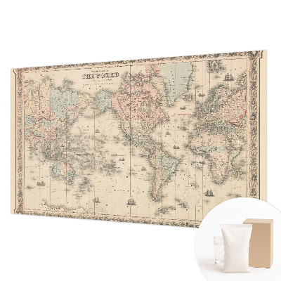 Papier peint panoramique facile à poser avec un motif de carte historique