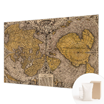 Papier peint panoramique intissé moderne avec un motif de cartographie historique