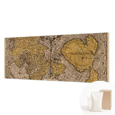 Papier peint panoramique intissé moderne avec un motif de cartographie historique
