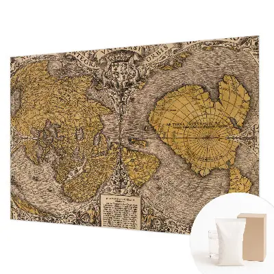 Papier peint panoramique intissé moderne avec un motif de cartographie historique