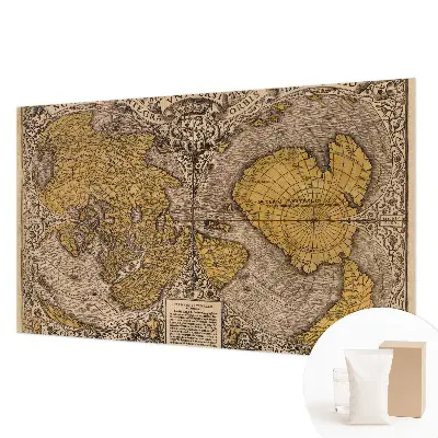 Papier peint panoramique intissé moderne avec un motif de cartographie historique